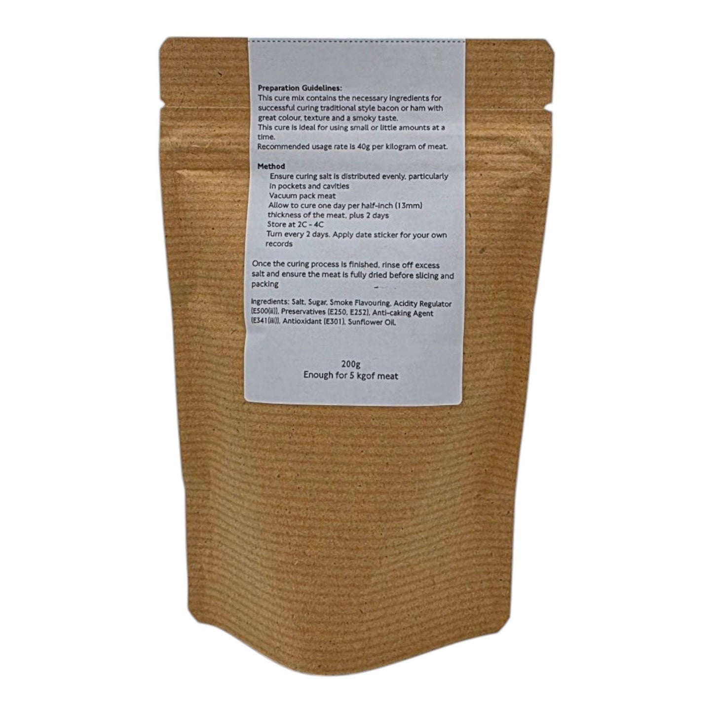 Bacon Curing Kit for Homemade Hickory Smoked Bacon